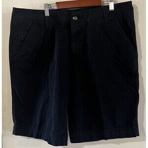 Mossimo Supply Co. Men's Black W38 Chino Shorts 100% Cotton Flat Front Casual